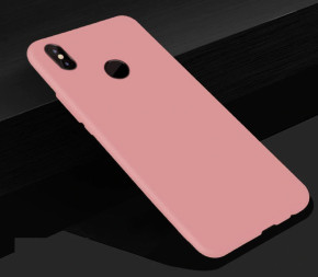 Силиконов гръб ТПУ МАТ ултра тънък за Xiaomi Redmi Note 6 Pro златисто розов